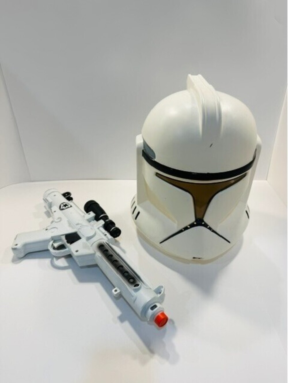 Star Wars Clone Trooper Helmet & Electronic Blaster Set 2002 Hasbro TESTED